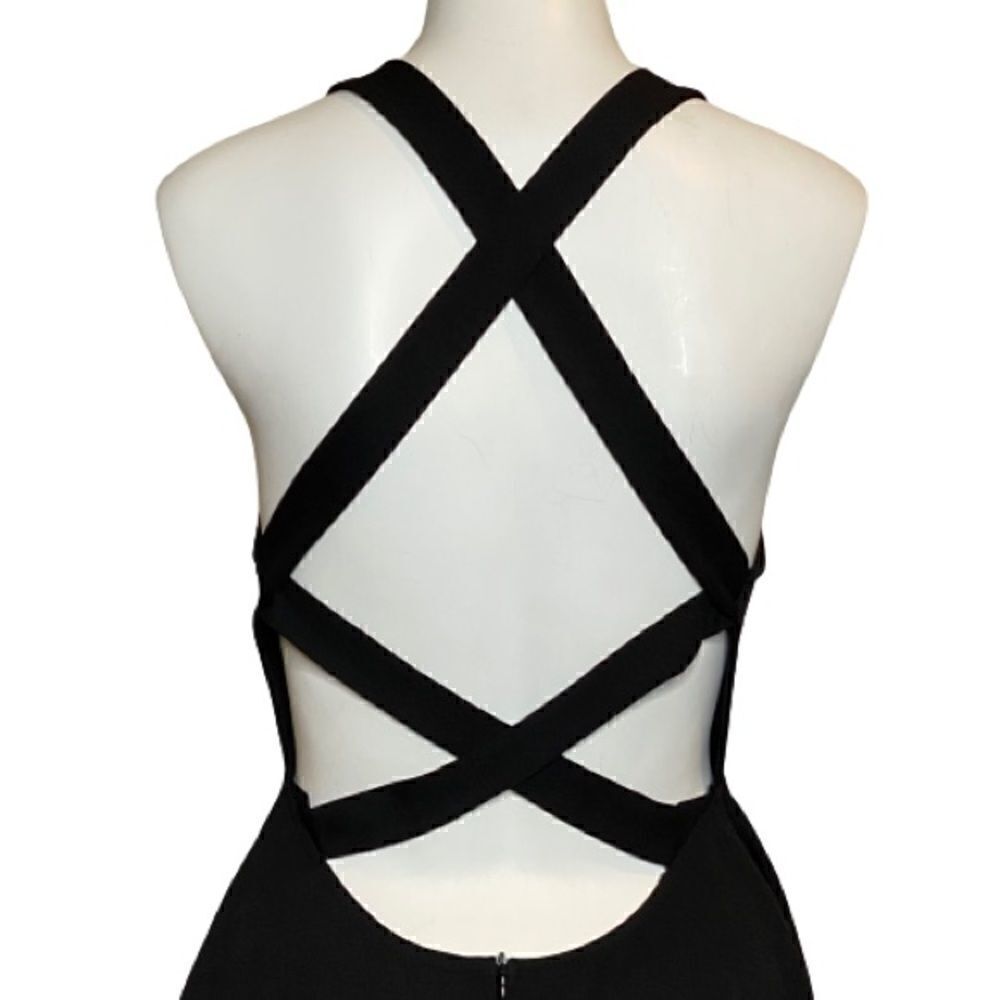 Shein black cross back sleeveless skater dress size M - Picture 6 of 13